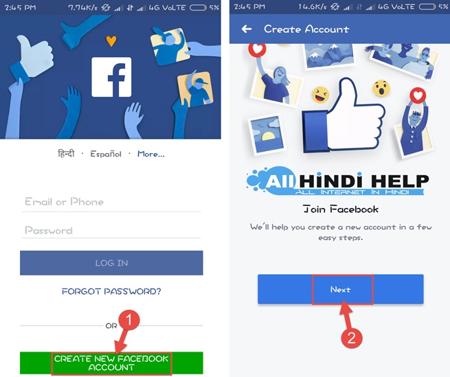 tap-on-create-new-facebook-account
