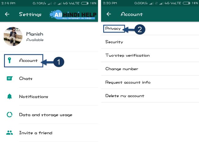 tap-on-account-and-privacy-option