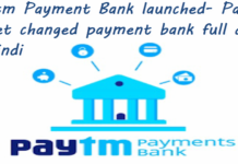 paytm payment bank launched paytm wallet changed payment bank full detail hindi