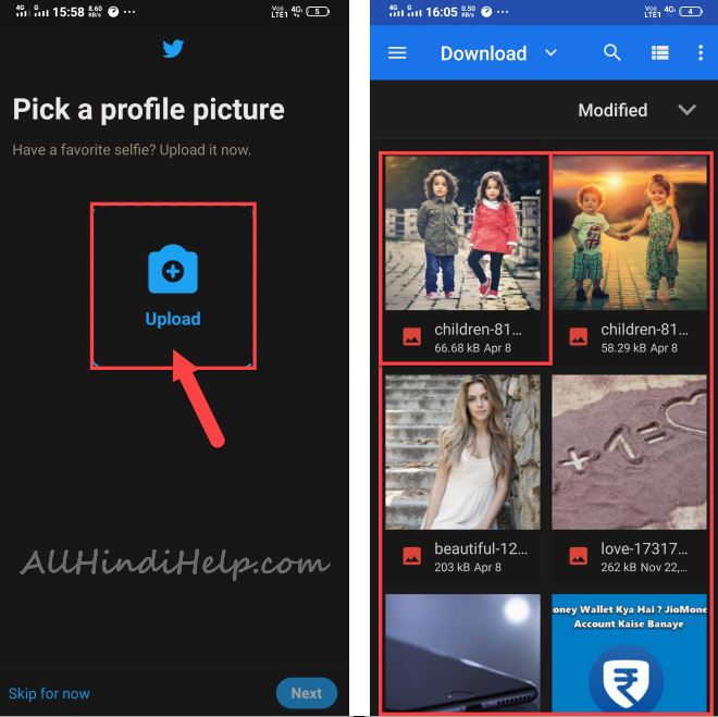 upload profile picture in your twitter account