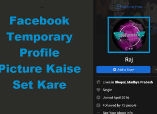 facebook temporary profile picture kaise set kare