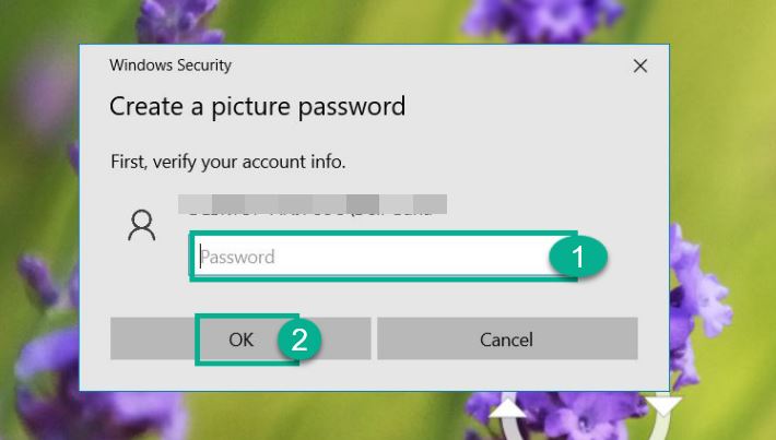 enter password and next