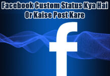 facebook custom status kya hai aur kaise post kare
