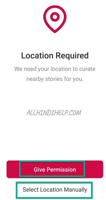 select location permission