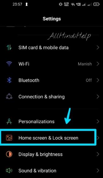 tap on home screen and lock screen option