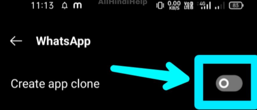 enable create app clone option