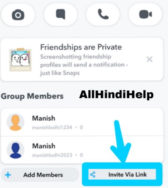 snapchat group me members kaise add kare